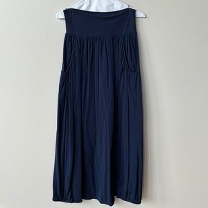 Garnet Hill Favorite Knit Maxi Skirt Navy size S